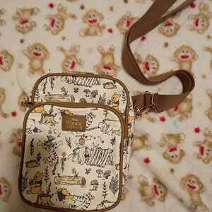 Disney Winnie the Pooh Cream and Brown Crossbody Bag